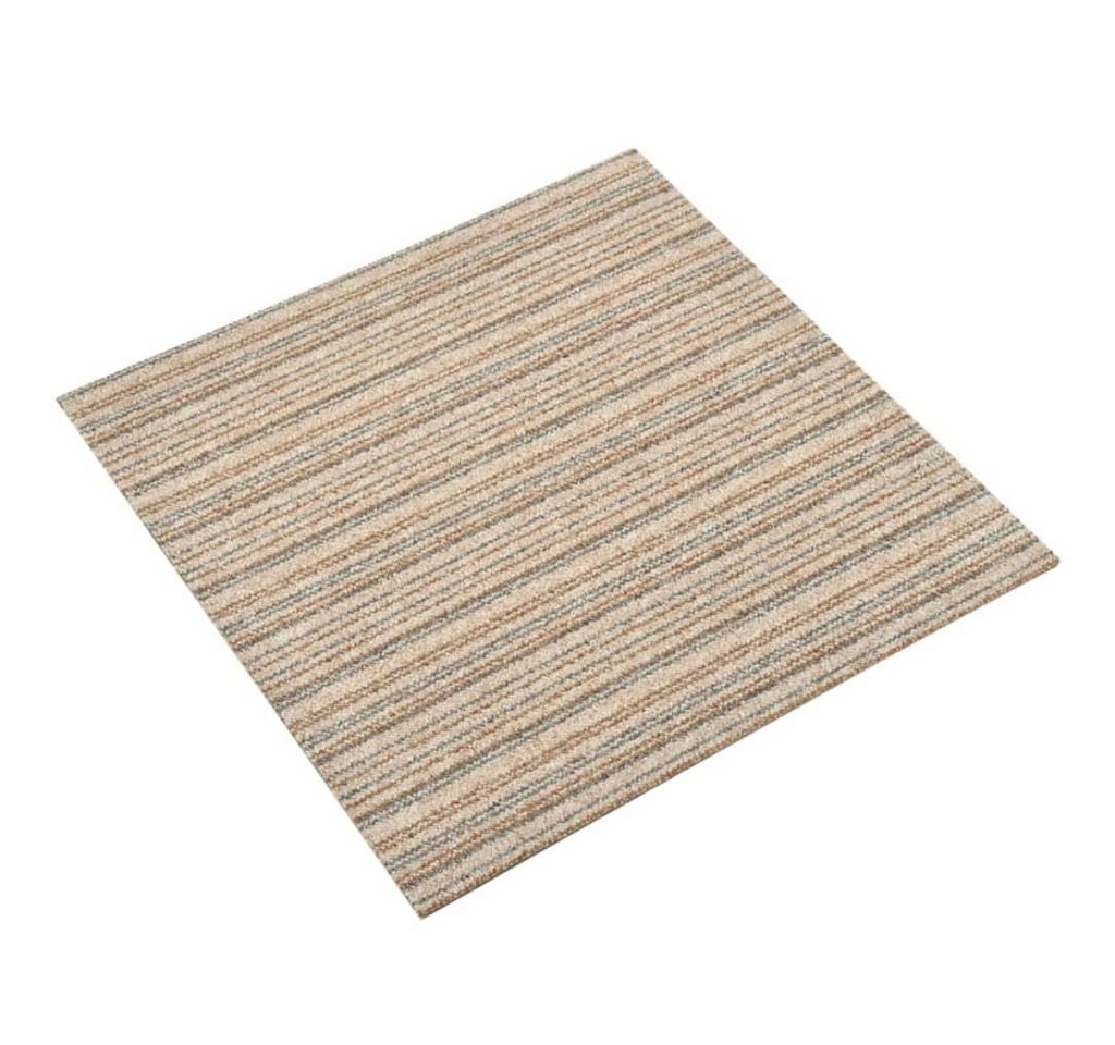 vidaXL Teppichfliese Teppichfliesen 20 Stk. 5 m² 50x50 cm Gestreift Beige vidaXL Teppichfliese Teppichfliesen 20 Stk. 5 m² 50x50 cm Gestreift Beige von vidaXL