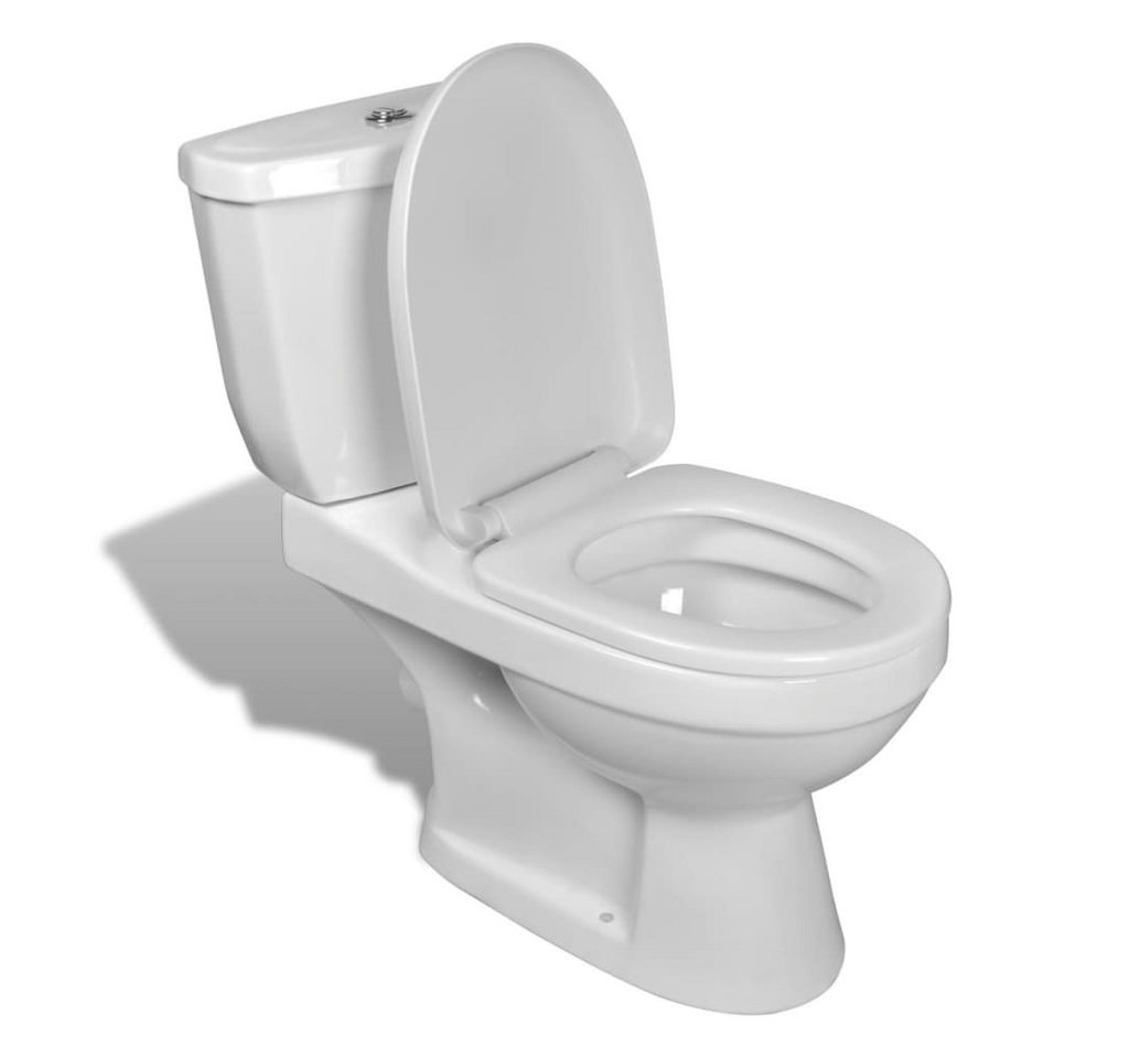 vidaXL Tiefspül-WC Toilette mit Spülkasten Weiß von vidaXL