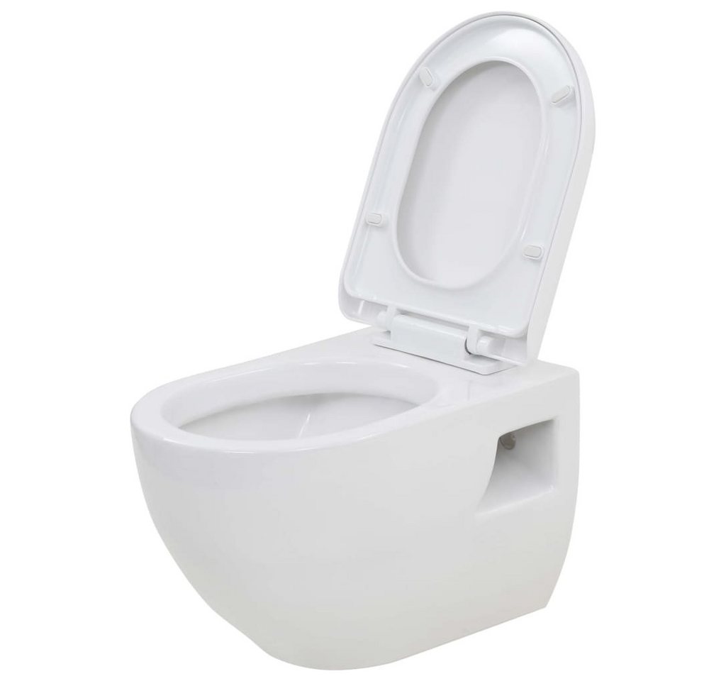 vidaXL Tiefspül-WC Wand-WC Keramik Weiß von vidaXL