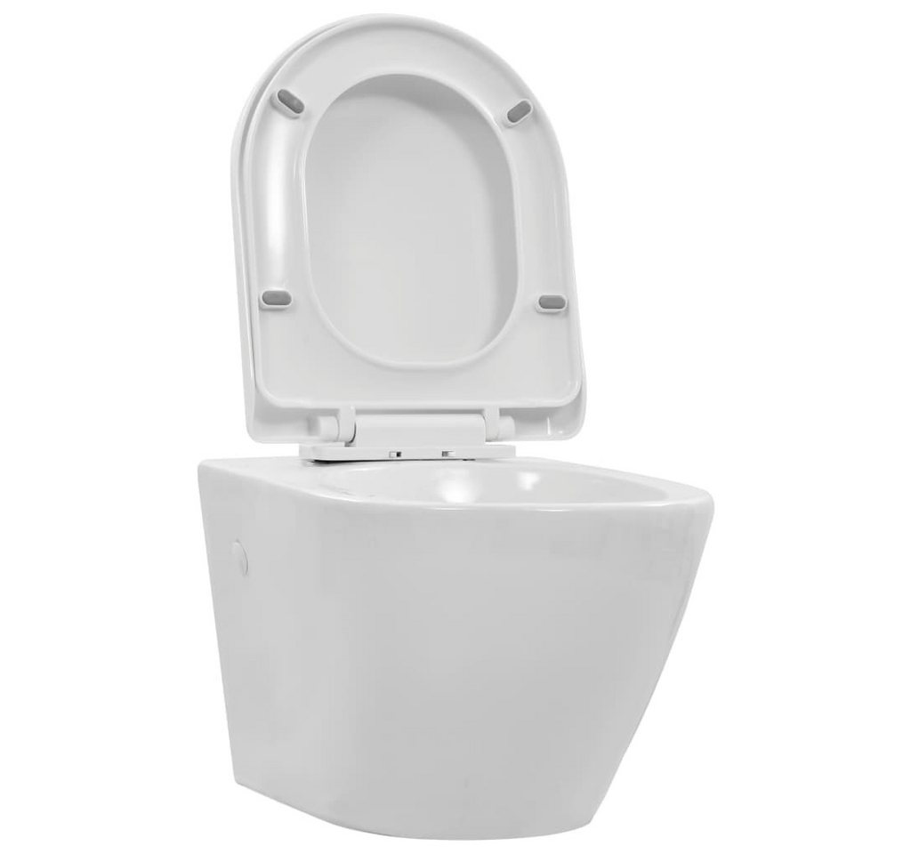 vidaXL Tiefspül-WC Wand-WC ohne Spülrand Keramik Weiß von vidaXL