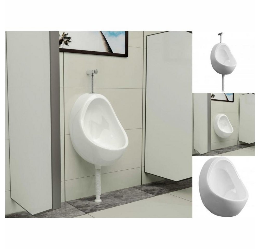 vidaXL Tiefspül-WC Wandurinal mit Spülventil Keramik Weiß von vidaXL