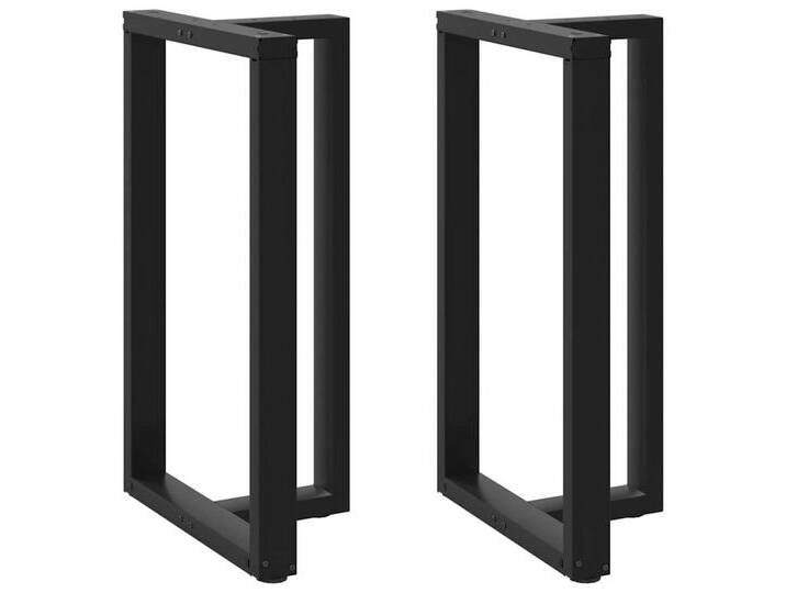 vidaXL Tischgestell Bartischbeine T-Form 2 Stk Schwarz 60x35x101-102 cm Stahl, schwarz von vidaXL