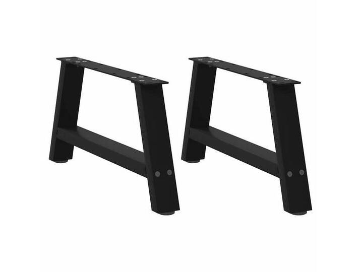 vidaXL Tischgestell Couchtischbeine A-Form 2 Stk Schwarz 70x30-31 cm Stahl, schwarz von vidaXL