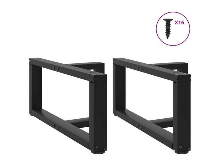 vidaXL Tischgestell Couchtischbeine T-Form 2 Stk Schwarz 60x25x30-31 cm Stahl, schwarz vidaXL Tischgestell Couchtischbeine T-Form 2 Stk Schwarz 60x25x30-31 cm Stahl, schwarz von vidaXL