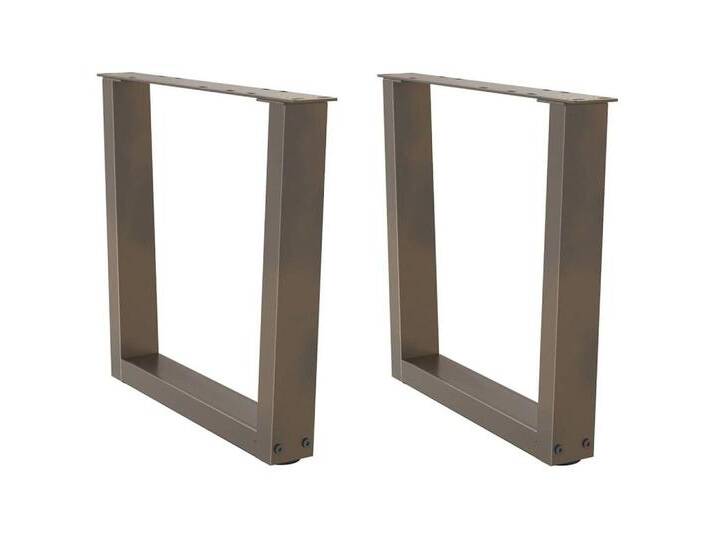 vidaXL Tischgestell Esstisch Beine V-Form 2 Stück Naturstahl 50x42-43,3 cm Stahl, braun von vidaXL