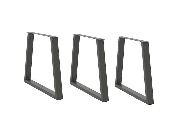 vidaXL Tischgestell Esstisch Beine V-Form 3 Stück Anthrazit 70x72-73,3 cm Stahl, schwarz von vidaXL