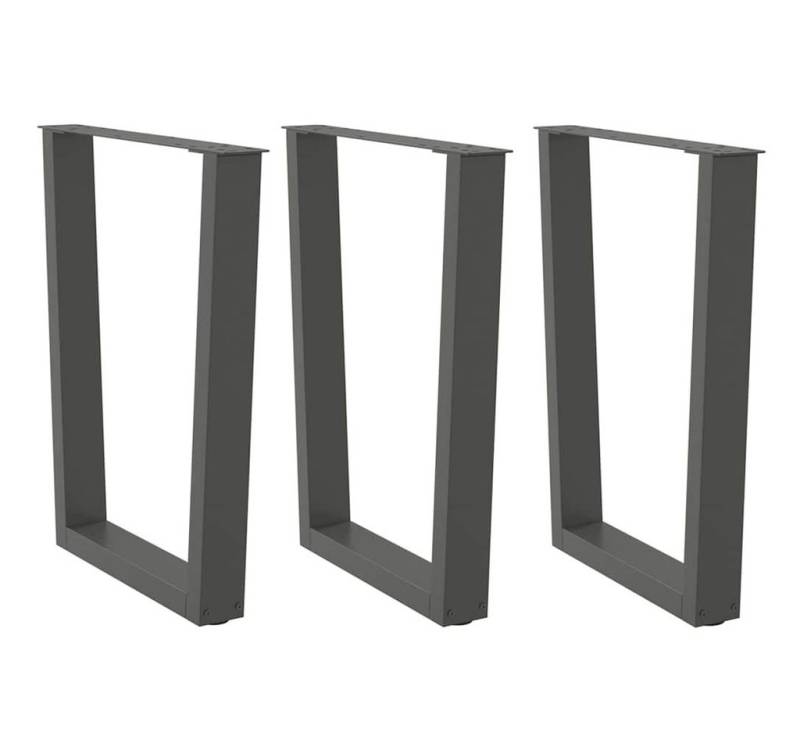 vidaXL Tischgestell Esstisch Beine V-Form 3 Stück Anthrazit 70x72-73,3 cm Stahl von vidaXL