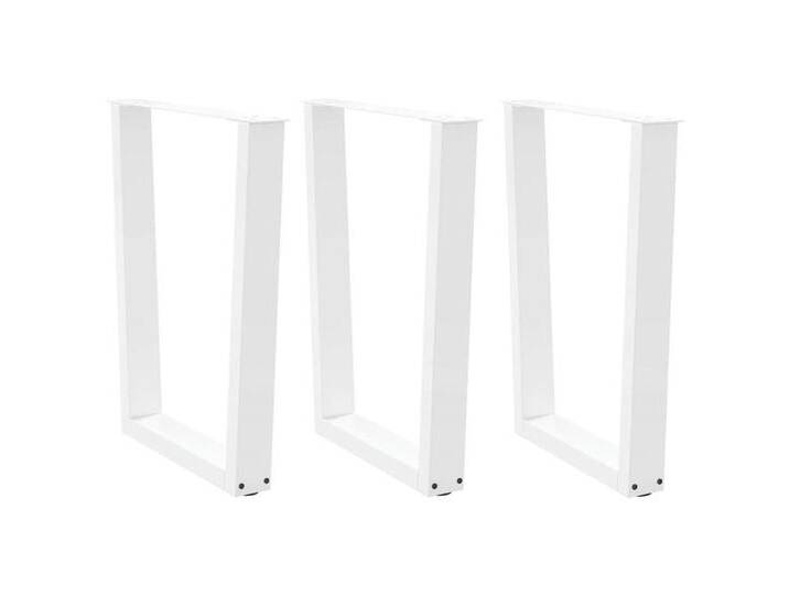 vidaXL Tischgestell Esstisch Beine V-Form 3 Stück Weiß 70x72-73,3 cm Stahl, weiß von vidaXL