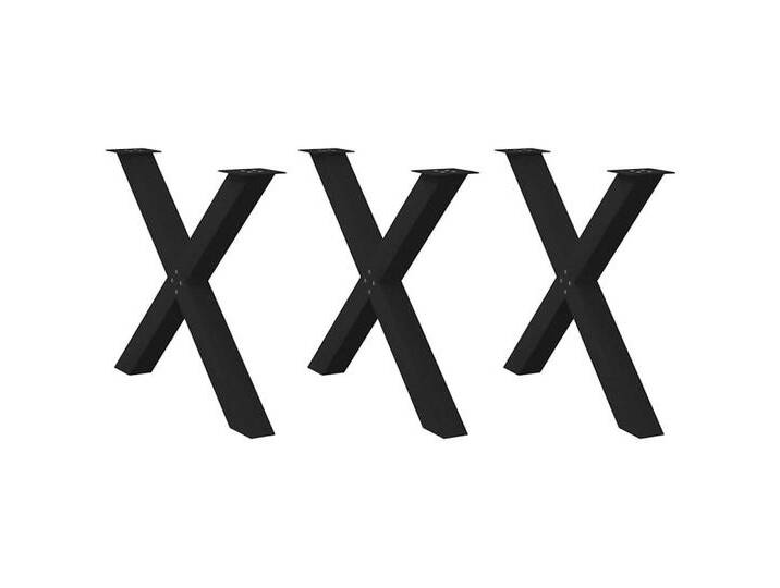 vidaXL Tischgestell Esstischbeine X-Form 3 Stk Schwarz 90x72-73 cm Stahl, schwarz vidaXL Tischgestell Esstischbeine X-Form 3 Stk Schwarz 90x72-73 cm Stahl, schwarz von vidaXL
