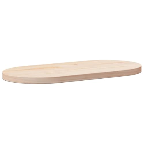 vidaXL Tischplatte, Ersatztischplatte für Couchtisch Beistelltisch Bartisch, Esstischplatte für Restaurants Cafés, Couchtischplatte Holztischplatte Schreibtischplatte, Massivholz Kiefer Oval von vidaXL