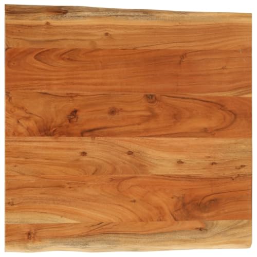 vidaXL Tischplatte, Holzplatte Quadratisch, Massivholzplatte für Bartisch Beistelltisch Esstisch, Ersatztischplatte, 40x40x3,8cm Massivholz Akazie Baumkante von vidaXL