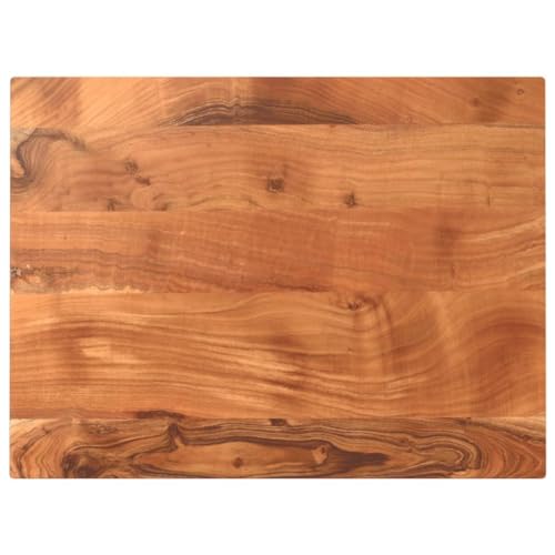 vidaXL Tischplatte, Holzplatte Rechteckig, Massivholzplatte für Bartisch Beistelltisch Esstisch, Ersatztischplatte, 70x50x2,5cm Akazienholz von vidaXL