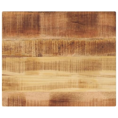 vidaXL Tischplatte, Holzplatte für Esstisch Couchtisch, Massivholzplatte Rustikales Design, Ersatztischplatte, 60x50x2,5cm Rechteckig Raues Massivholz Mango von vidaXL