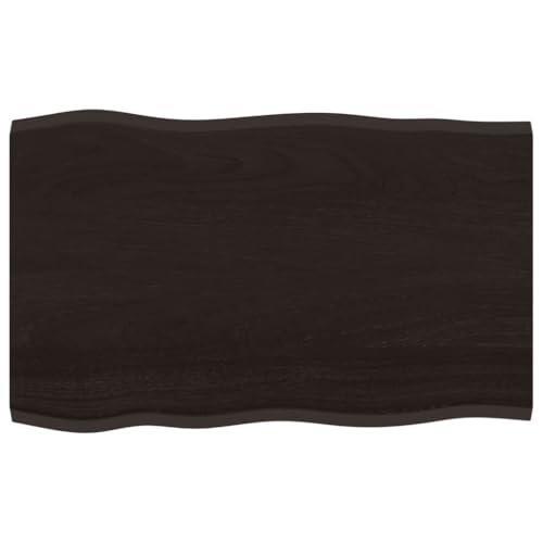 vidaXL Tischplatte, Holzplatte für Tisch Esstisch Couchtisch, Massivholzplatte Handgefertigt mit Baumkante, Ersatztischplatte, Dunkelgrau 80x50x2cm Massivholz Eiche Behandelt vidaXL Tischplatte, Holzplatte für Tisch Esstisch Couchtisch, Massivholzplatte Handgefertigt mit Baumkante, Ersatztischplatte, Dunkelgrau 80x50x2cm Massivholz Eiche Behandelt von vidaXL