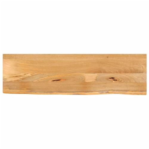 vidaXL Tischplatte, Holzplatte mit Baumkante, Massivholzplatte für Esstisch Couchtisch, Ersatztischplatte, 120x20x2,5cm Massivholz Mango von vidaXL