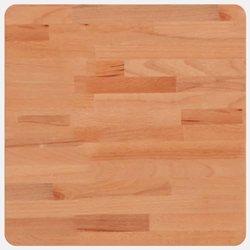 vidaXL Tischplatte, Quadratisch Holzplatte mit 4 abgerundeten Ecken, Holztischplatte Ersatzplatte für Couchtisch, Massivholztischplatte Platte, 40x40x1,5 cm Massivholz Buche von vidaXL