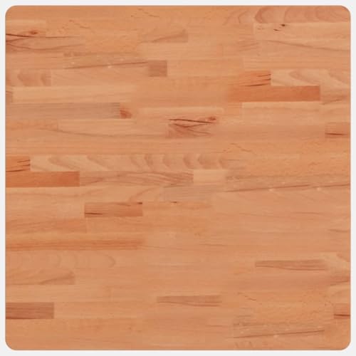 vidaXL Tischplatte, Quadratisch Holzplatte mit 4 abgerundeten Ecken, Holztischplatte Ersatzplatte für Couchtisch, Massivholztischplatte Platte, 60x60x2,5 cm Massivholz Buche von vidaXL