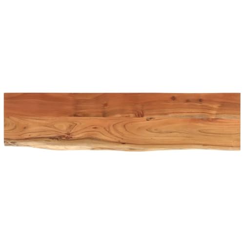 vidaXL Tischplatte, Rechteckig Holzplatte mit Baumkante, Holztischplatte Möbelplatte für Beistelltisch Bartisch, Platte Massivholzplatte Ersatzplatte, 160x40x3,8cm Massivholz Akazie von vidaXL