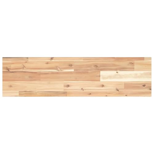 vidaXL Tischplatte, Regalbrett Rechteckig Massivholz, Regalboden Holzplatte für Wandregal Holzregal Schweberegal, Wandboard, 100x20x2cm Akazienholz von vidaXL