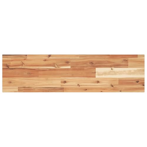 vidaXL Tischplatte, Regalbrett Rechteckig Massivholz, Wandboard Unbehandelte Oberfläche, Wandregal Holzregal Holzplatte, 100x20x2cm Akazienholz von vidaXL