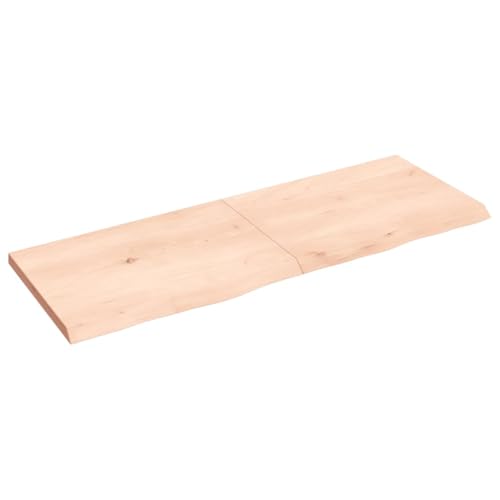 vidaXL Tischplatte, Schreibtischplatte mit Naturkante, Holztischplatte für Esstische Couchtische, Esstischplatte Couchtischplatte DIY Platte, Massivholz Eiche Unbehandelt von vidaXL