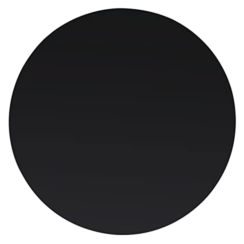 vidaXL Tischplatte Esstischplatte Glasplatte Ersatztischplatte Couchtischplatte Gartentischplatte Gehärtetes Glas Rund 600mm Schwarz von vidaXL
