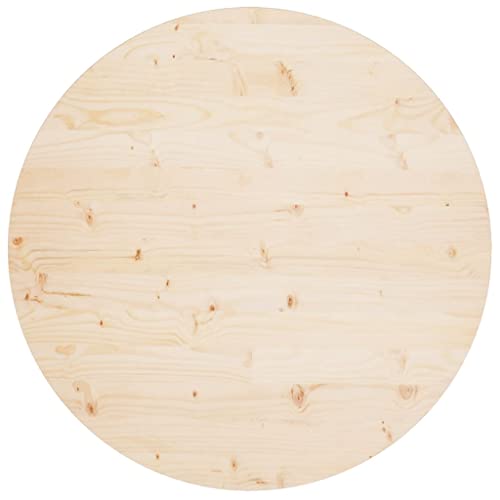 vidaXL Tischplatte Massivholzplatte Holzplatte Ersatztischplatte Holz Platte für Esstisch Couchtisch Gartentisch Ø90x2,5cm Massivholz Kiefer von vidaXL