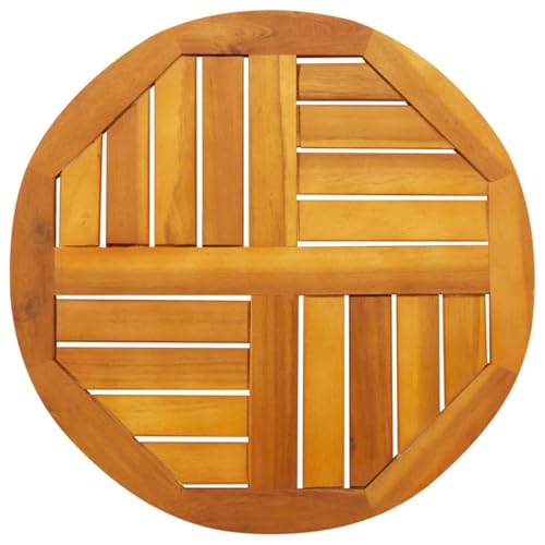 vidaXL Tischplatte Ø50x2 cm Rund Massivholz Akazie, Holz Tischplatte, Holztischplatte, Holzmöbelplatte, Massivholz Tischplatte, Ersatztischplatte von vidaXL