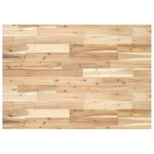 vidaXL Tischplatte, Holzplatte Rechteckig, Massivholzplatte für Schreibtisch Esstisch Couchtisch, Ersatztischplatte, 80x70x4cm Massivholz Akazie von vidaXL