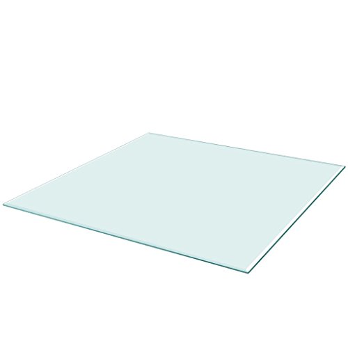 vidaXL Tischplatte aus gehärtetem Glas quadratisch 800x800 mm Tisch Glasplatte von vidaXL