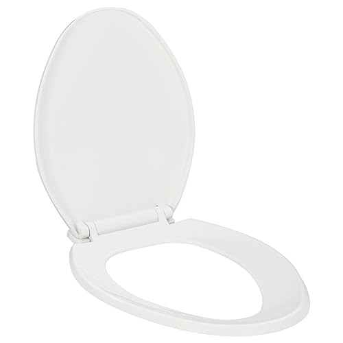 vidaXL Toilettensitz mit Absenkautomatik Softclose Quick-Release-Design Toilettendeckel WC Sitz Deckel Klodeckel Toilettenbrille Klobrille Weiß von vidaXL