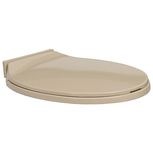 vidaXL Toilettensitz mit Absenkautomatik Softclose WC Sitz Deckel Klodeckel Klositz Klobrille Toilettendeckel Toilettenbrille Beige Oval von vidaXL