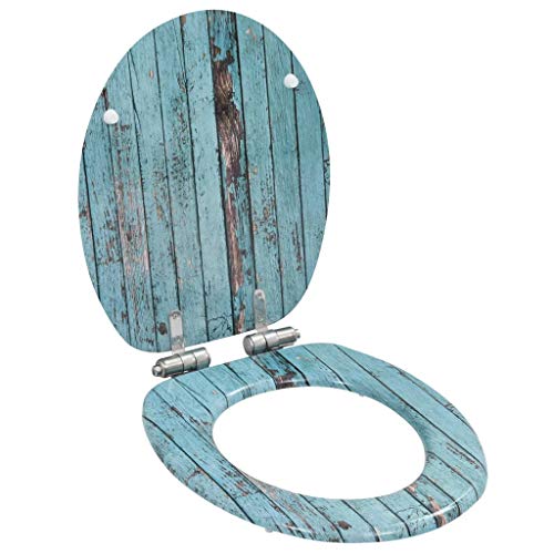 vidaXL Toilettensitz mit Soft Close Deckel Absenkautomatik Altholz-Design WC Sitz Brille Toilettendeckel Klodeckel Klobrille Toilettenbrille MDF von vidaXL