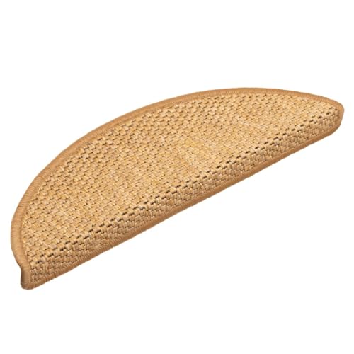 vidaXL Treppenmatten 15 STK., Stufenmatten Selbstklebend, Treppenteppich in Sisal-Optik, Treppenstufenmatte Treppenschutz, 56x17x3cm Orange von vidaXL