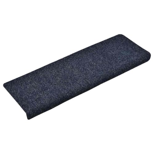 vidaXL Treppenmatten 15 STK., Stufenmatten für Treppenstufen, Treppenteppich mit Selbstklebepunkten, Treppenstufenmatte Treppenschutz, Nadelvlies 65x21x4cm Blau von vidaXL