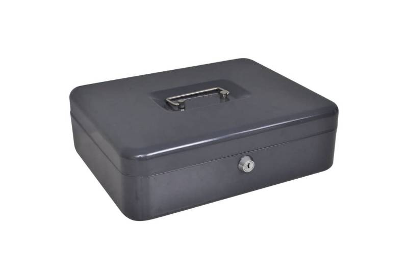 vidaXL Tresor Sicherheitsbox Dunkelgrau Stahl Mittel Tragbare Sicherheitsbox (1-St) von vidaXL