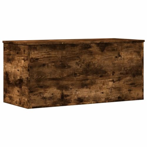 vidaXL Truhe, Spielzeugkiste mit Stauraum Deckel, Aufbewahrungsbox für Wohnzimmer, Auflagenbox Kissenbox Kiste, Räuchereiche Holzwerkstoff vidaXL Truhe, Spielzeugkiste mit Stauraum Deckel, Aufbewahrungsbox für Wohnzimmer, Auflagenbox Kissenbox Kiste, Räuchereiche Holzwerkstoff von vidaXL