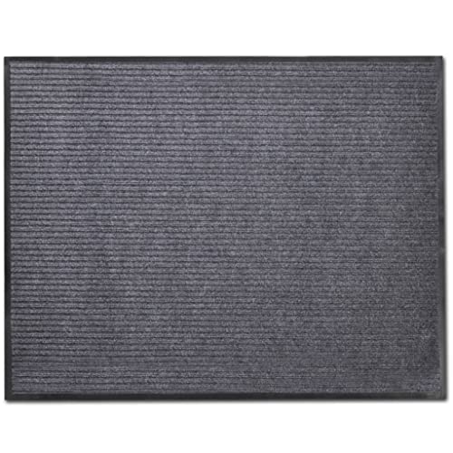 vidaXL Türmatte PVC Grau 90x120cm Fußmatte Fußabtreter Schmutzfangmatte Matte von vidaXL