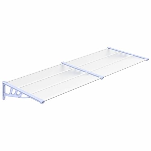 vidaXL Türvordach Überdachung Haustür Pultvordach Türdach Haustürvordach Haustürdach Vordach Regenschutz Grau Transparent 239x90cm Polycarbonat vidaXL Türvordach Überdachung Haustür Pultvordach Türdach Haustürvordach Haustürdach Vordach Regenschutz Grau Transparent 239x90cm Polycarbonat von vidaXL
