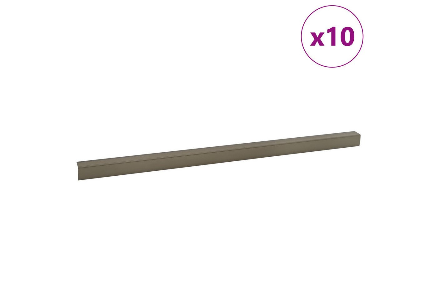 vidaXL Übergangsprofil Treppe Nosing 10 pcs Champagner 67 cm Aluminium (10-St) von vidaXL