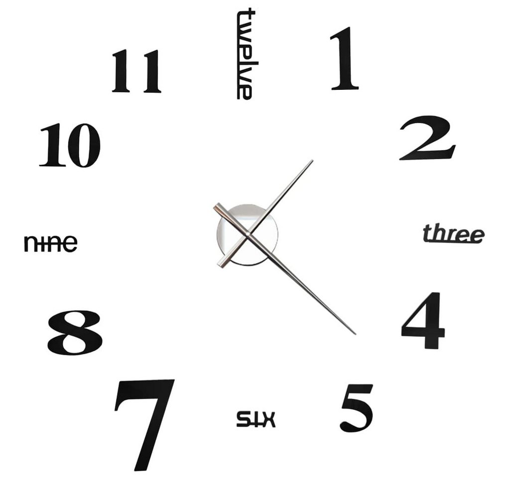 vidaXL Uhr 3D-Wanduhr Modernes Design 100 cm XXL Schwarz vidaXL Uhr 3D-Wanduhr Modernes Design 100 cm XXL Schwarz von vidaXL