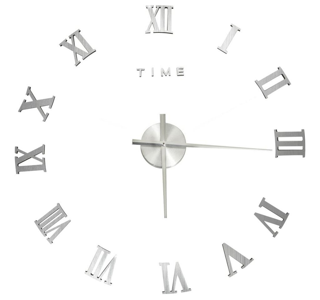 vidaXL Uhr 3D-Wanduhr Modernes Design Silbern 100 cm XXL vidaXL Uhr 3D-Wanduhr Modernes Design Silbern 100 cm XXL von vidaXL