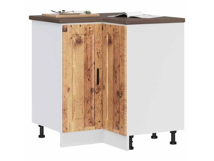 vidaXL Unterschrank Küchen Eckunterschrank Küchenschrank Porto Altholz-Optik Holzwerkstoff, braun von vidaXL