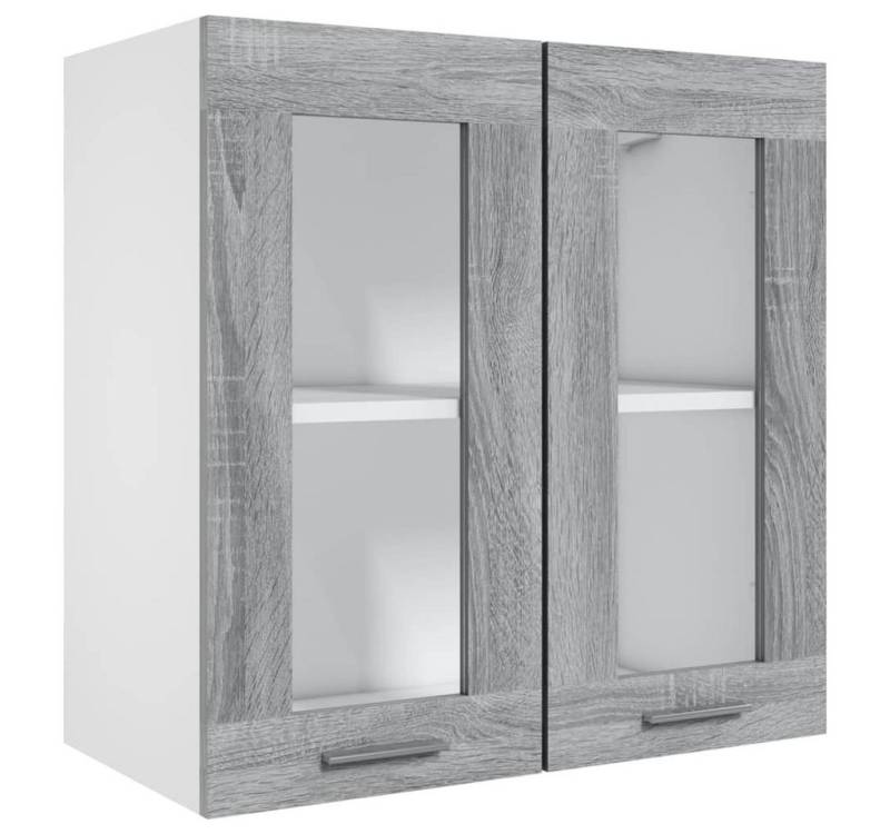 vidaXL Hängeschrank Wandhängeschrank Glas Grau Sonoma 60x31x60 cm Holzwerkstoff von vidaXL