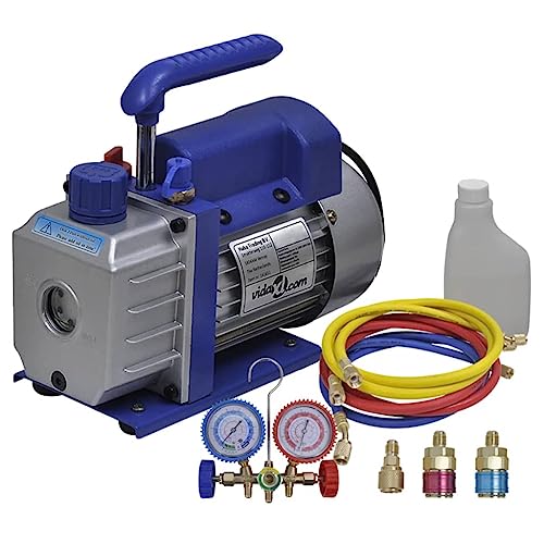 vidaXL Vakuumpumpe Einstufig mit 2-Wege-Verteiler-Manometer Set Vacuumpumpe Unterdruckpumpe Vacuum Kompressor Pumpe Klimaanlagen Monteurhilfe vidaXL Vakuumpumpe Einstufig mit 2-Wege-Verteiler-Manometer Set Vacuumpumpe Unterdruckpumpe Vacuum Kompressor Pumpe Klimaanlagen Monteurhilfe von vidaXL