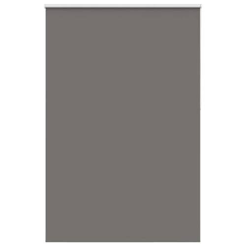 vidaXL Verdunkelungsrollo Grau 145x210cm Stoffbreite 141,6cm Polyester, Rollo, Klemmfix, Thermorollo, Verdunklungsrollo, Klemmrollo, Fensterrollo von vidaXL