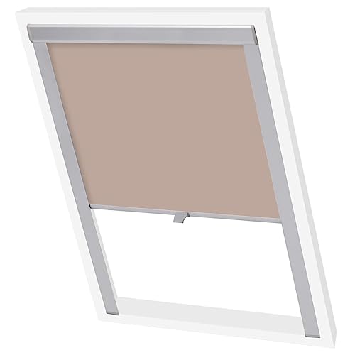 vidaXL Verdunkelungsrollo Verdunkelung Dachrollo Dachfensterrollo Beige P06/406 von vidaXL