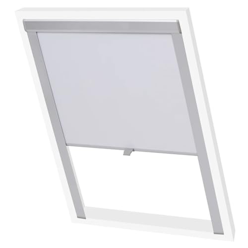 vidaXL Verdunkelungsrollo Verdunkelung Dachrollo Dachfensterrollo Weiß M08/308 von vidaXL