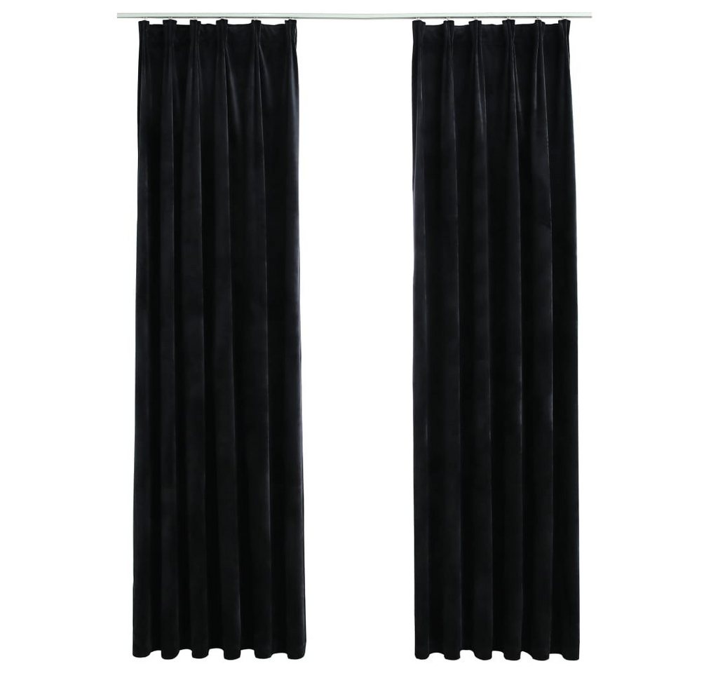vidaXL Verdunkelungsvorhang, Verdunkelungsgardinen mit Haken 2 Stk. Samt Schwarz 140x175 cm vidaXL Verdunkelungsvorhang, Verdunkelungsgardinen mit Haken 2 Stk. Samt Schwarz 140x175 cm von vidaXL