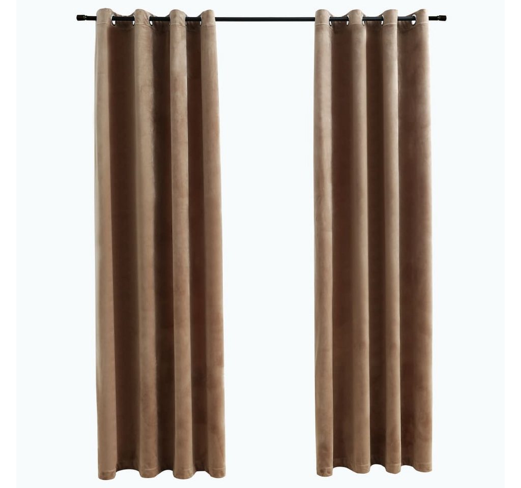 vidaXL Verdunkelungsvorhang, Verdunkelungsgardinen mit Ösen 2 Stk. Samt Beige 140x245 cm vidaXL Verdunkelungsvorhang, Verdunkelungsgardinen mit Ösen 2 Stk. Samt Beige 140x245 cm von vidaXL